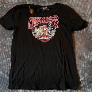 Harley-Davidson Black Gubs N Roses Graphic Tee